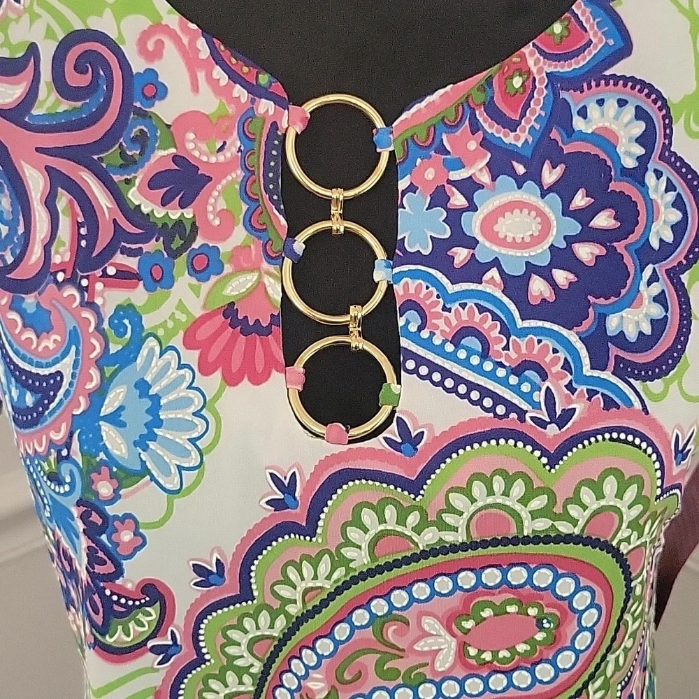 Ivy Road Floral Paisley Print A line Dress Womens‎ Medium